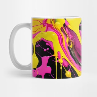 Acidic Neon Splatter Abstract Art Mug